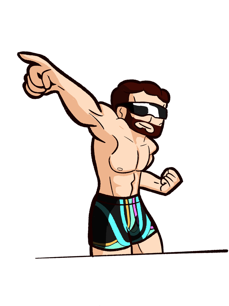 Wrestler Merch Illustration